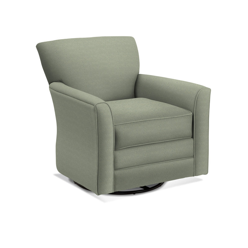 Buckley Cotton Swivel Chair, Green Performance Fabric; 0851-54