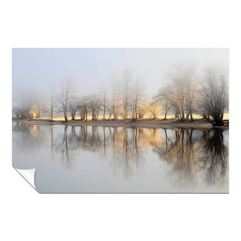 Trees Reflection On Lake - No Frame Print, 41cm H x 61cm W