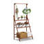 Support à plante pliable en bambou à 3 niveaux avec tringle - Présentoir polyvalent pour plantes et décorations-5583119-5583116