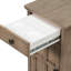 Table d'appoint de salon avec prises de courant, tiroir et porte-gobelet, table de bout brune au fini antique, options de rangement compatibles-338009724