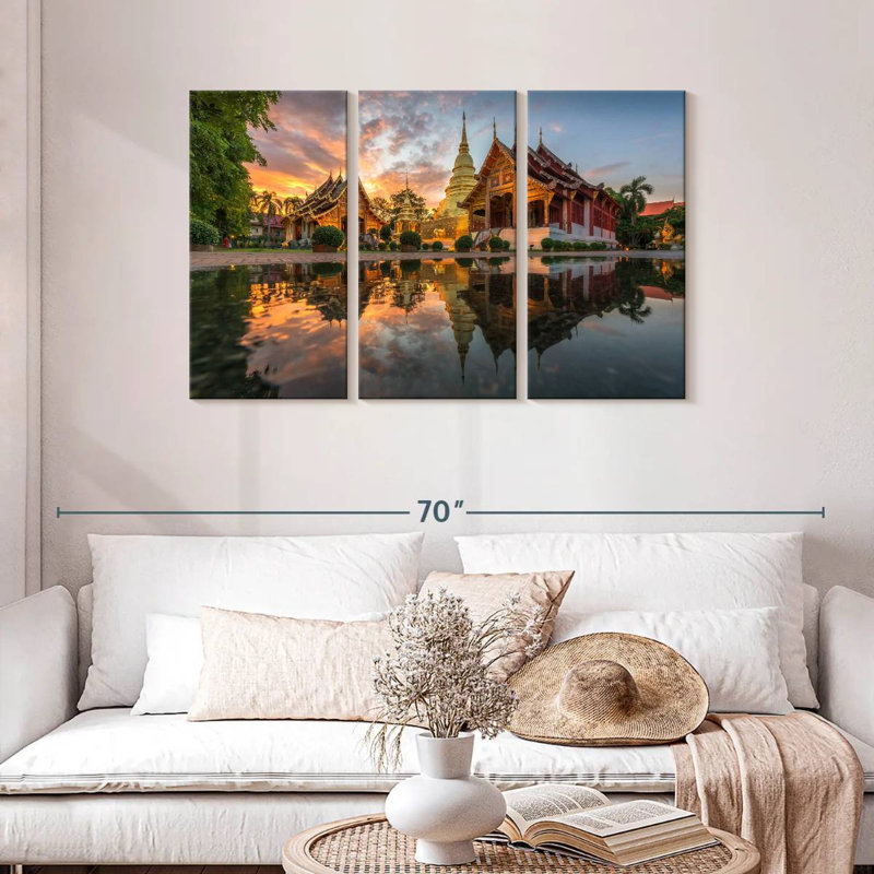 Adella Buddhist Wat Phra Singh, 28" H x 45" W