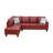 Halid Wide Faux Leather Sofa & Chaise with Ottoman-1589847007-1589847006