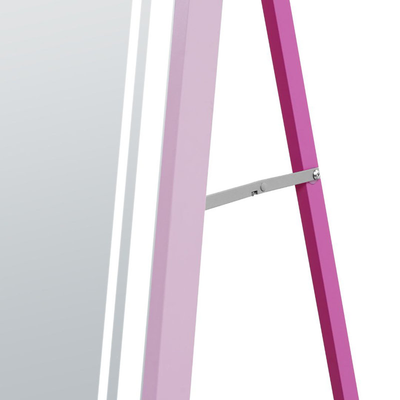 Barbie RGB Full Length Makeup Mirror with Integrated Strip RGB LED Light, Soft-Touch Sensor Switch