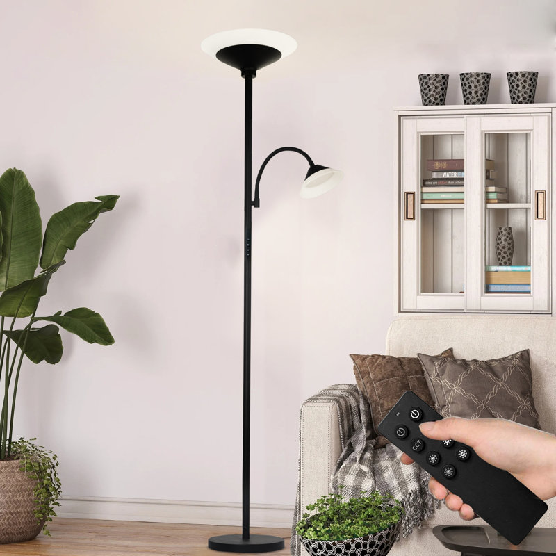 71'' Torchiere Uplight Floor Lamp with Reading Light