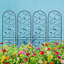 Ensemble de 4 treillis de jardin en métal 71 po x 19,7 po antirouille pour plantes grimpantes pour l'extérieur-2095780252