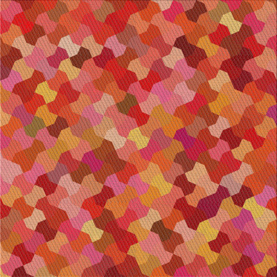 Tapis de zone rouge/rose à motifs