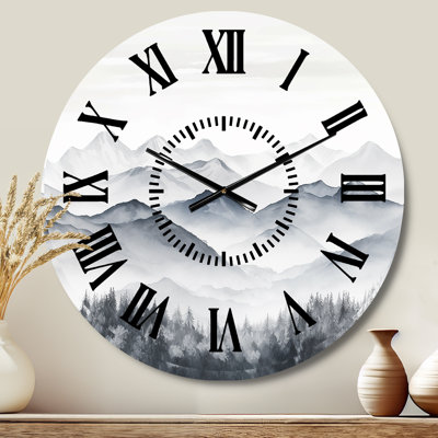 Horloge murale Morning Fog Mountain Wonder