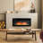 41.3" 1500W Electric Fireplace with 7-Color Flame Effect, Black