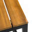 Tabouret de bar industriel moderne avec structure en bois d'acacia et en fer thermolaqué