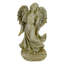 Statue de jardin 17,5 po Ange ivoire avec oiseau et bouquet