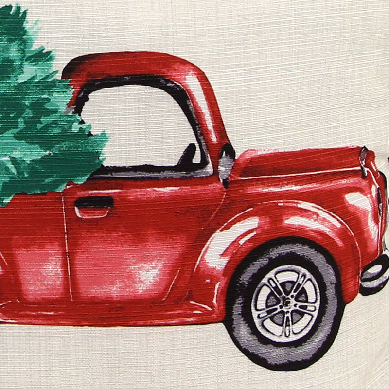 18" x 18" Indoor Throw Pillow, Merry Christmas Truck