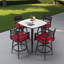 Tabourets de bar pivotants d'extérieur haut de gamme en aluminium avec coussin Sunbrella®-123417633-130915331
