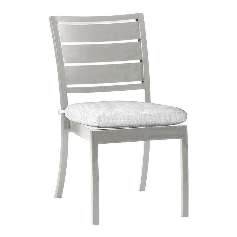 Chaise d'appoint en aluminium Charleston - Huître, Huître, Dentelle Rollo, Pas de soudure