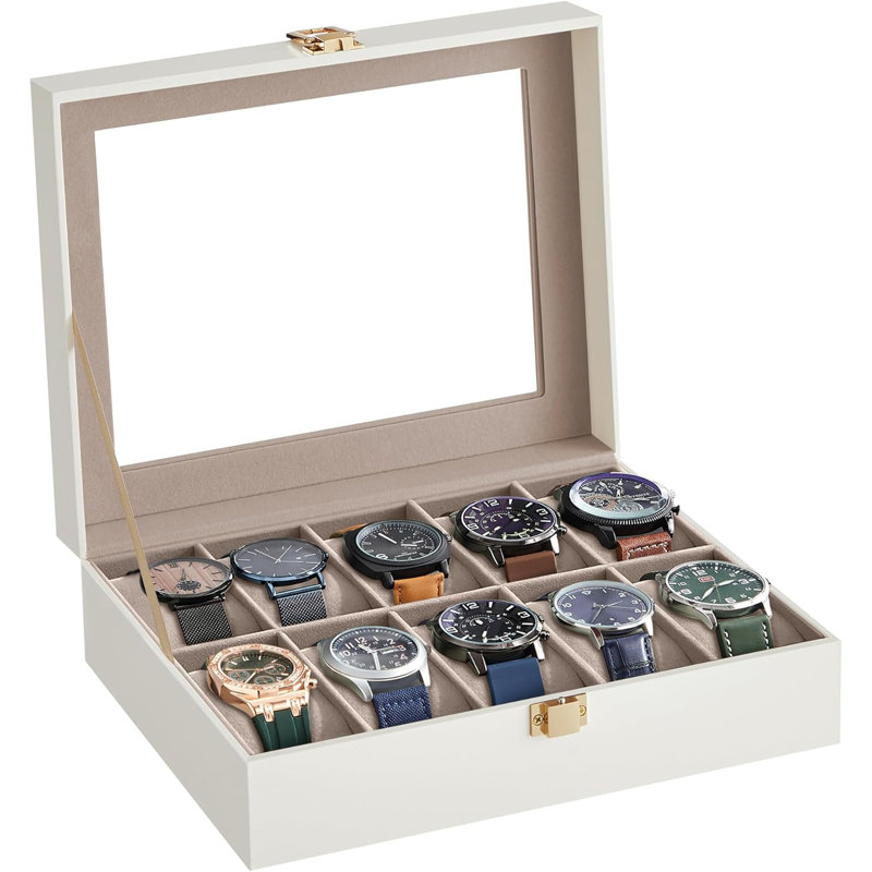 Watch Box +, Cloud White/Cappuccino Beige