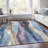 Machine Washable Indoor/Outdoor Xhevrie Denim Rug-1805353712