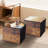 2/4/6Pcs Foldable Storage Cube Bins Fabric Storage Basket Organizer With Handles