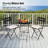 3-Piece Bistro Set With Seat Cushions,Black-686860884