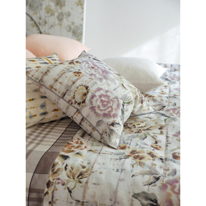 Kyoto Flower Slate Decorative Pillow