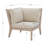 Amina Outdoor Solid Wood Acacia Corner Chair with Cushions-2084420905
