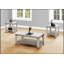 Ensemble de table basse, d'appoint et de table d'appoint 3 pièces en stratifié gris élégant pour un décor de salon transitionnel