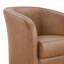 Fauteuil d'appoint rembourré et pivotant en cuir-127448820