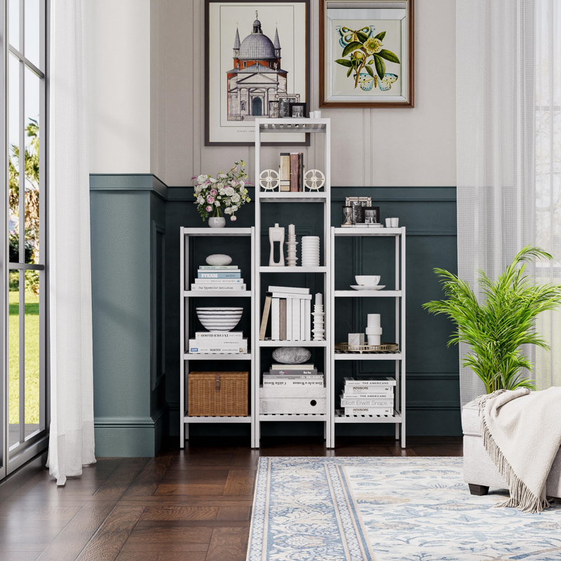 Vallarie Bamboo Bathroom Shelves, White