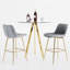 Ensemble de salle à manger 3 pièces avec tabouret de bar et tabouret de bar en velours (ensemble de 3)-202786766