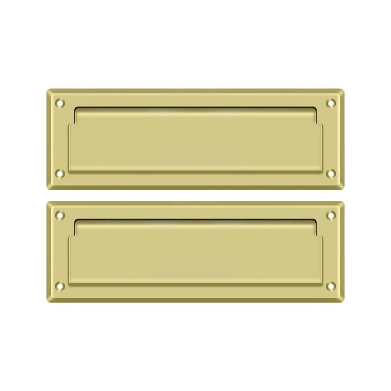 9" in x 3" Brass Mail Slot, Polished Brass