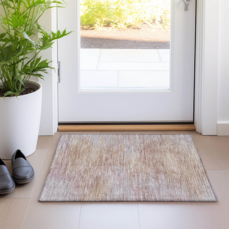  Tapis de porte d'extérieur antidérapant Malchow, Rectangle 1 pi 8 po x 2 pi 6 po