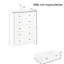 Rangement à 5 tiroirs pour le salon. Armoire blanche avec mouvement fluide. 31,5 x 15,53 x 44,3 pouces armoire de commode spacieuse. 5 fonctions de basculement de rangement.