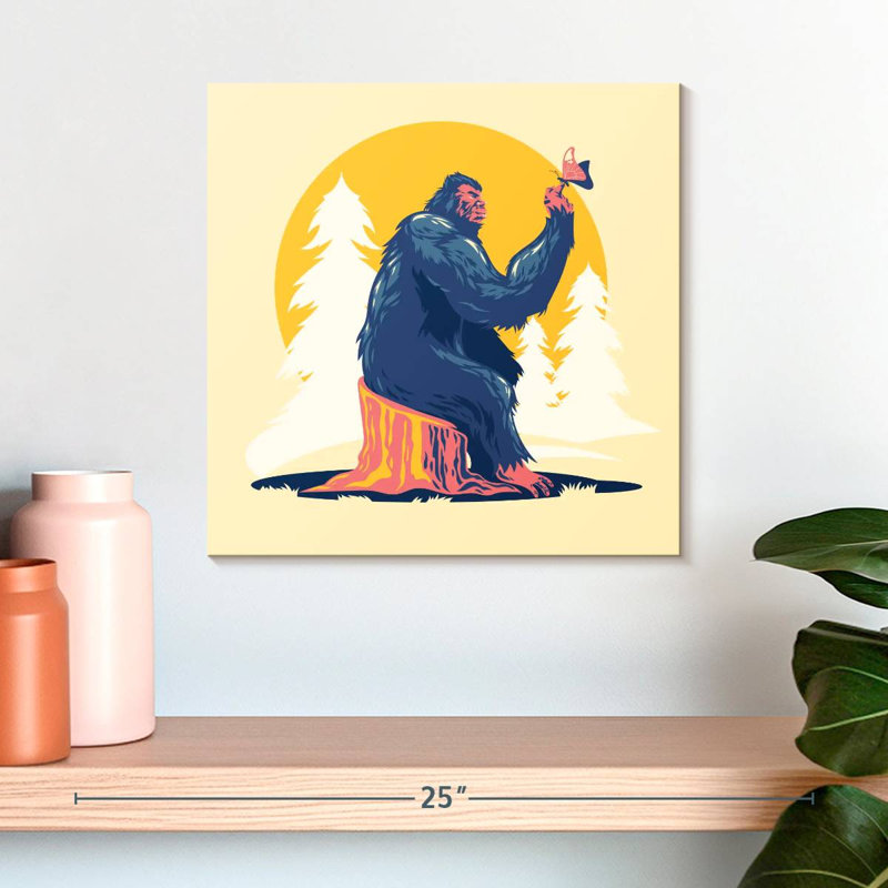 Ashelle Bigfoot et papillon, H 16 po x l 16 po