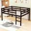 Lit mezzanine double en bois avec échelle