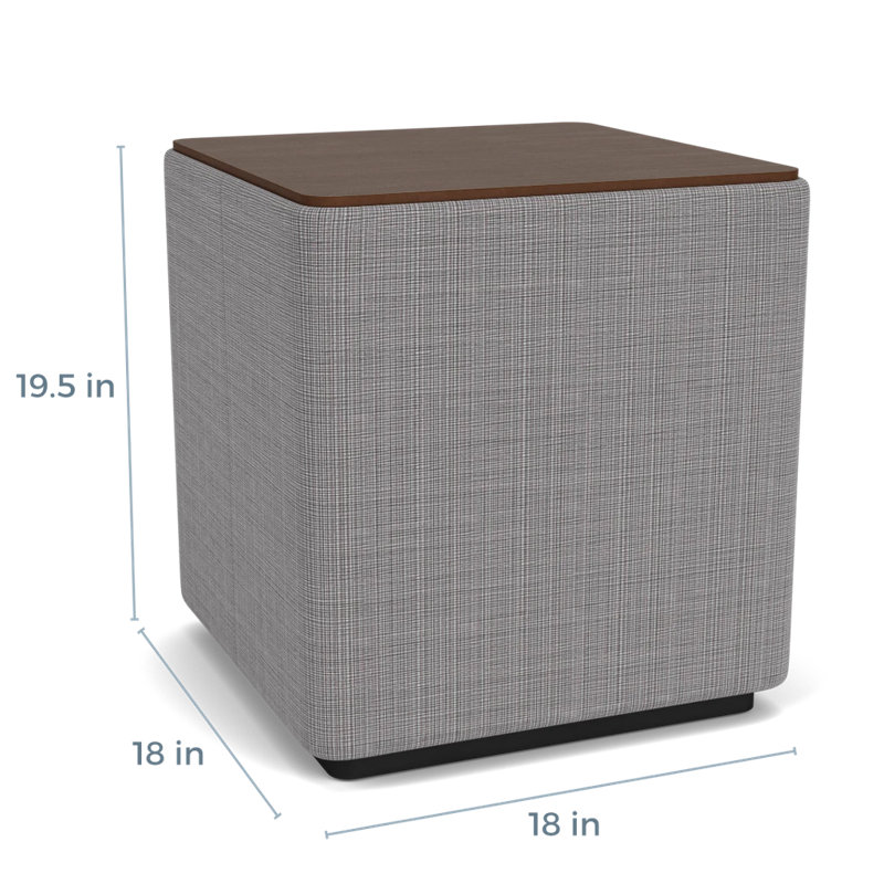 Table de bout avec plateau en stratifié Darsey, Noyer Riftwood, Noir; gris chambray, 20"