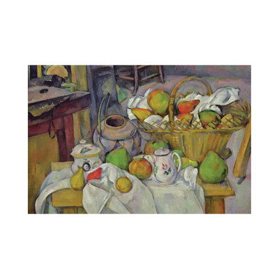 Still life with Basket, 1888-90 by Paul Cezanne - 1 Piece Wrapped Canvas Painting