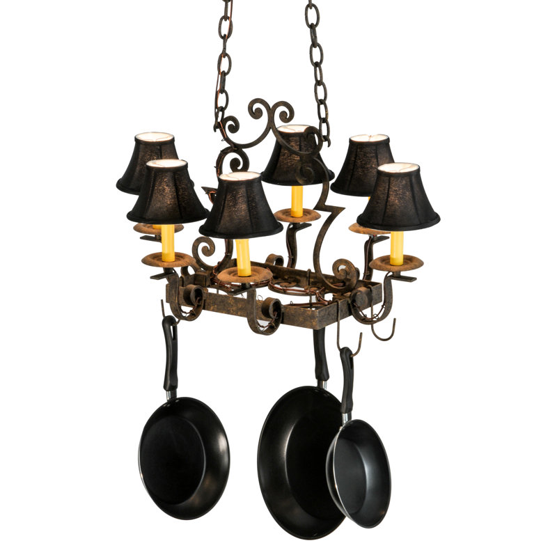 Elara Handcrafted 6 Light Pot Rack