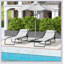 Ensemble de chaises longues pliantes Outsunny, dossier inclinable à 4 positions, filet respirant pour le confort de la plage et du patio