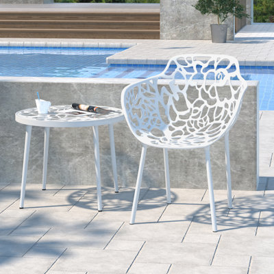 Table d'appoint avec plateau en verre Rabia