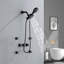 Système de douche complet à pression équilibrée à 3 poignées avec valve brute