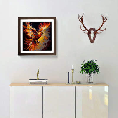 Phoenix Palette Knife Painting - Framed Print