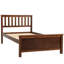 Lit plateforme simple en bois avec tête et pied de lit sans sommier