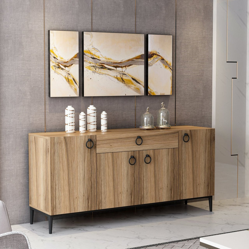 Minerva 75cm Sideboard, Walnut