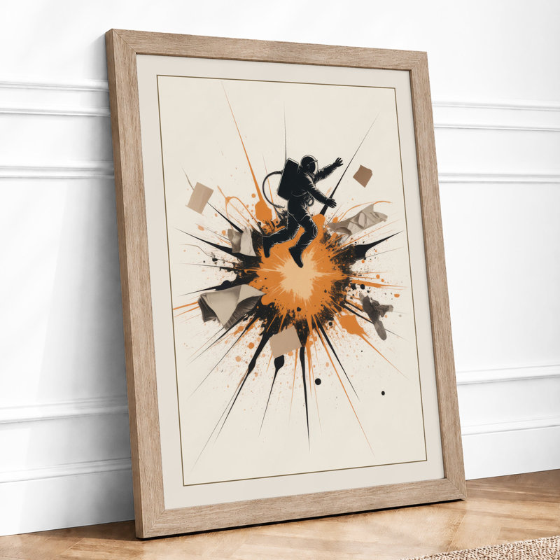 Burst Of Light Abstract - Print, Oak, A4 - 29.7 x 21.0 cm
