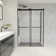 Belizzi 52" W x 76" H By Pass Frameless Exposed RollerShower Enclosure with Clear Glass