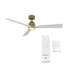 52" Smart Home Compatible 3 Blade Smart Ceiling Fan with Remote-55662945-48461464