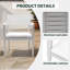 Ensemble de 4 chaises de salle à manger d'extérieur à structure en aluminium avec coussins Sunbrella