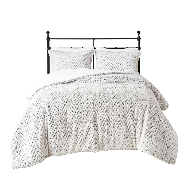 Literie très grand / très grand en fausse fourrure - Conception, duvet doux, lavable à la machine, motif, ultra