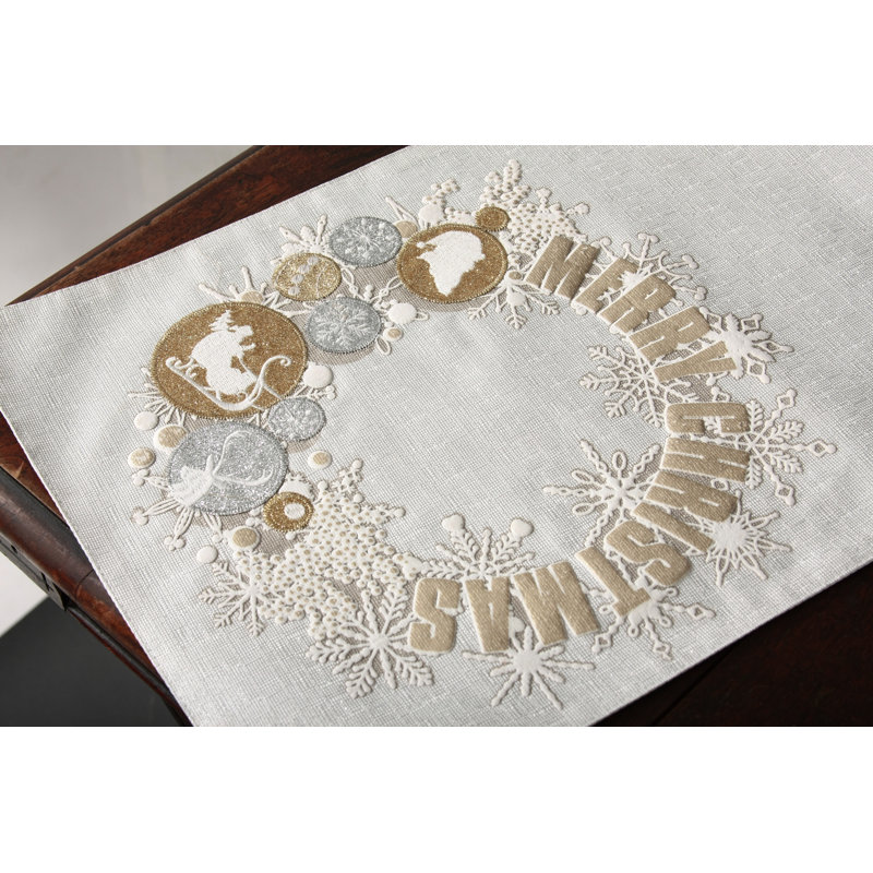 Ryerson Ornament Wreath Christmas Table Runner