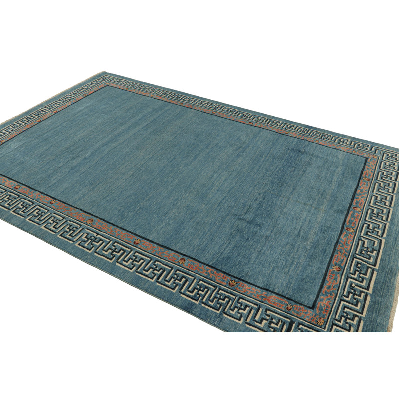 Wool Geometric Area Rug, Rectangle 3'2" x 4'