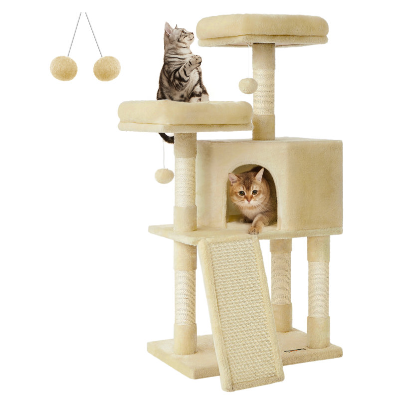 Clem 115 cm H Cat Tree / Condo, Smoky Grey