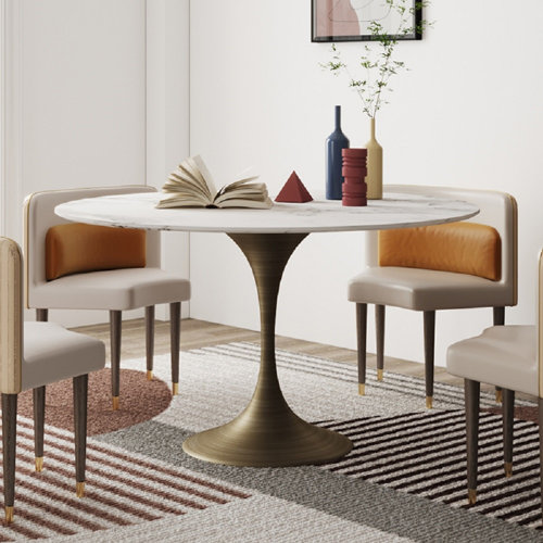 Orren Ellis Bodalla Round Sintered Stone Dining Table & Reviews | Wayfair